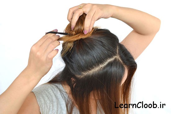 550px Make a French Braid Headband Step 54 آموزش بافت مو به روش فرانسوی یا آبشاری 2