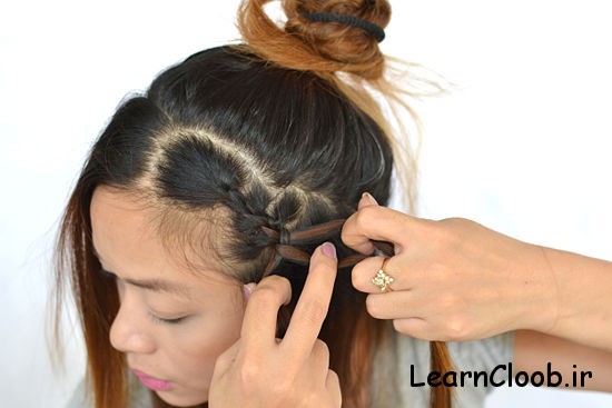 550px Make a French Braid Headband Step 63 آموزش بافت مو به روش فرانسوی یا آبشاری 2