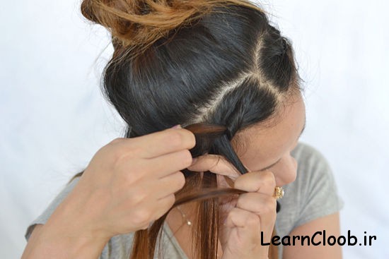 550px Make a French Braid Headband Step 83 آموزش بافت مو به روش فرانسوی یا آبشاری 2