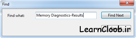 Memory Diagnostics-Results